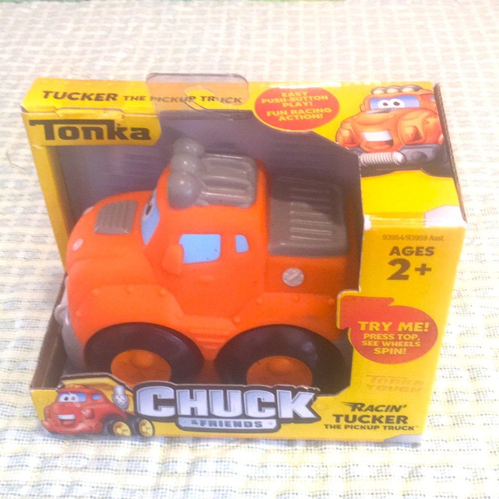 Tonka Racin” Tucker The pickup Truck Chuck & Friends NEW Spinning wheel action